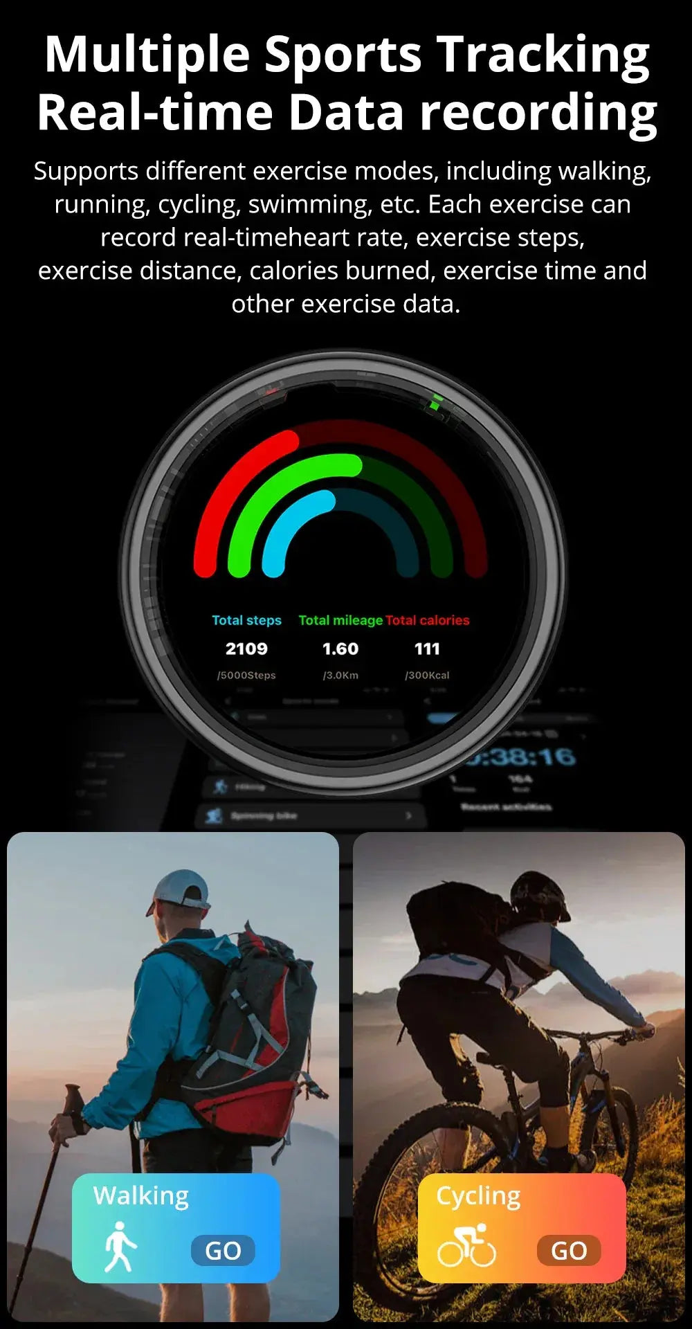 COLMI Smart Ring for Health Tracking with Fitness Monitor