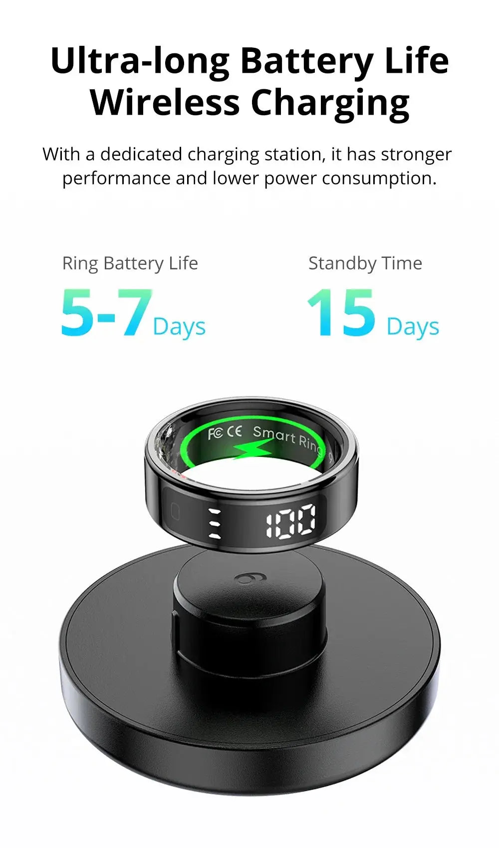 COLMI Smart Ring for Health Tracking with Fitness Monitor