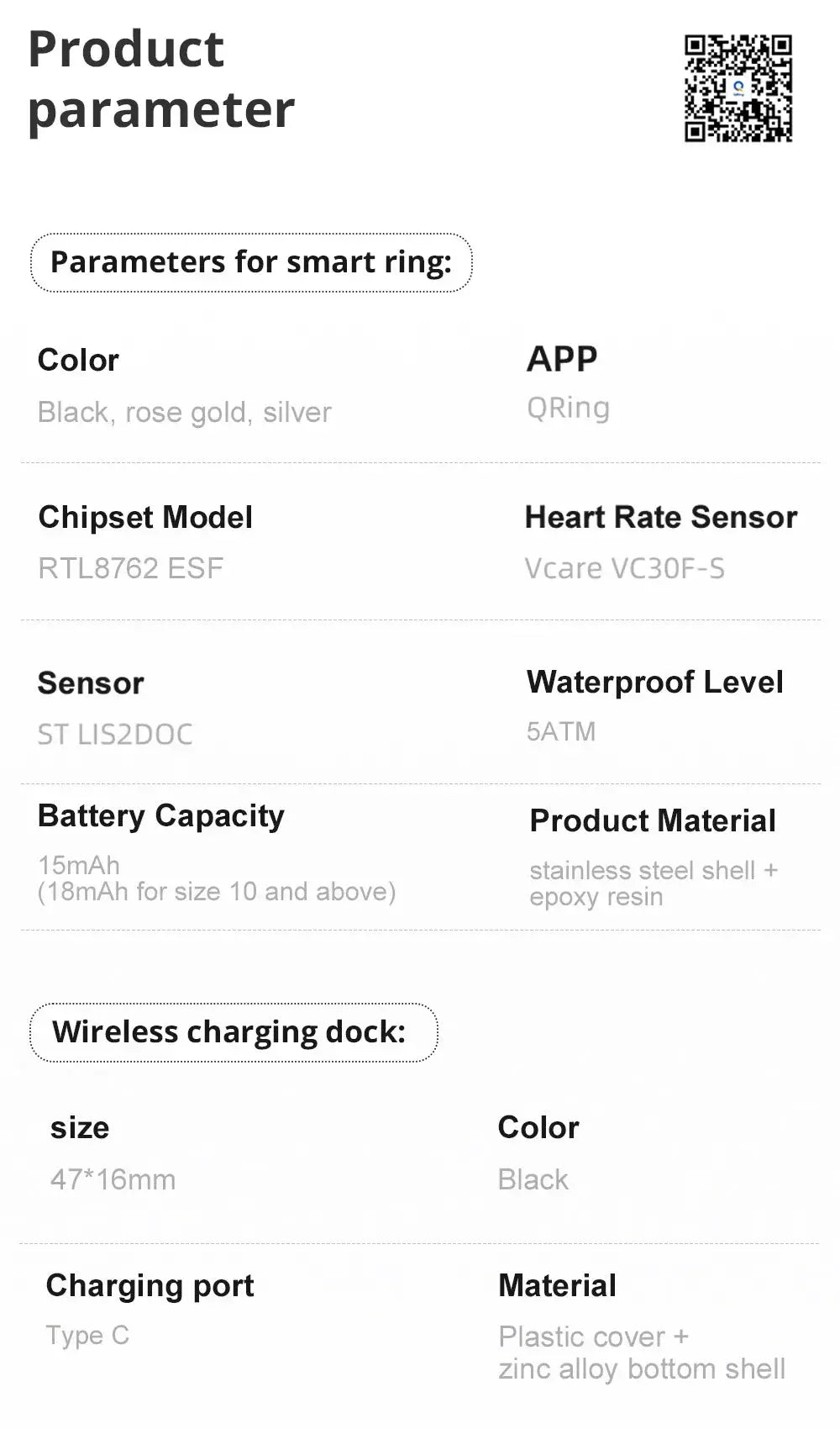 COLMI Smart Ring for Health Tracking with Fitness Monitor