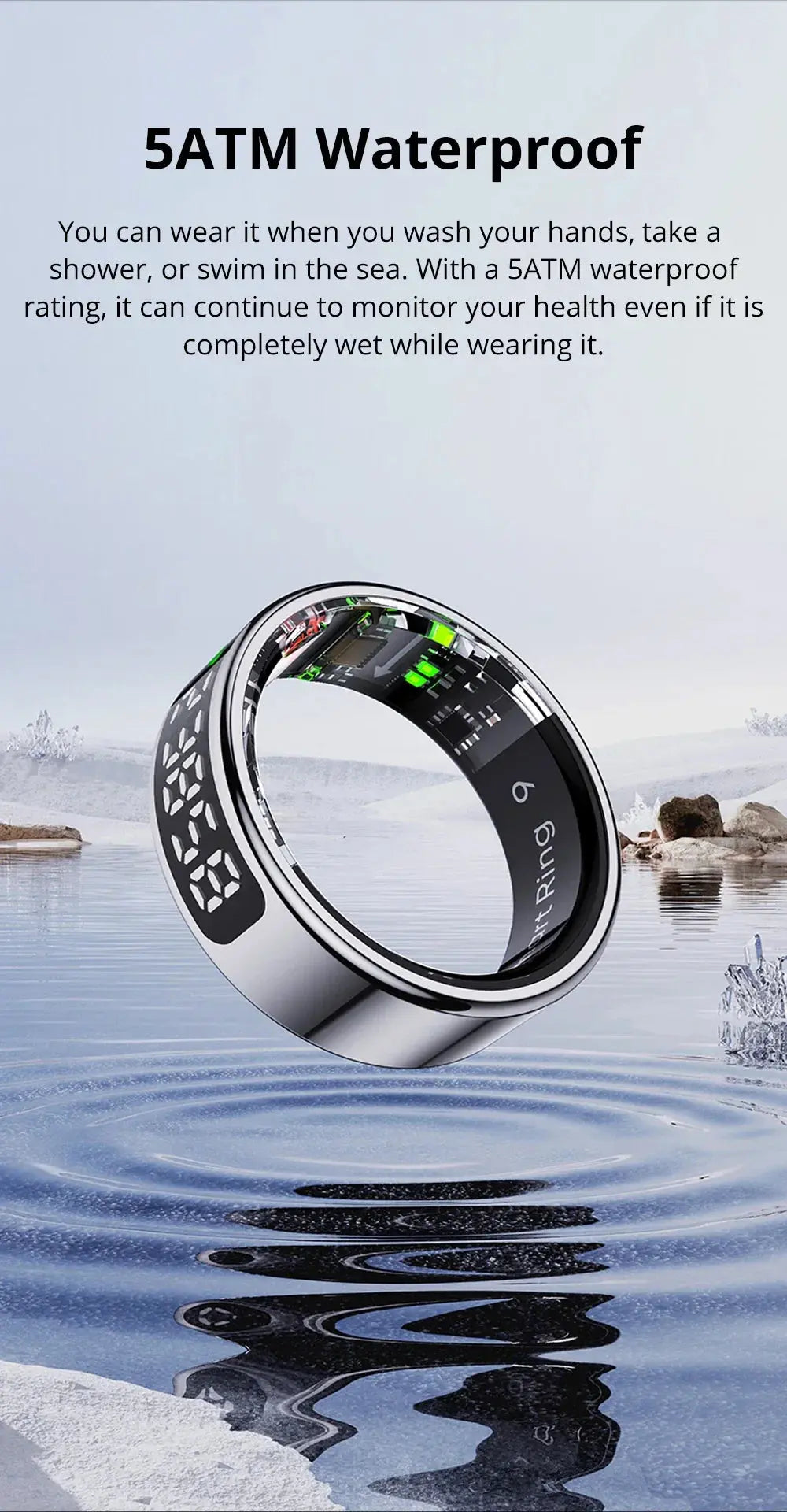 COLMI Smart Ring for Health Tracking with Fitness Monitor