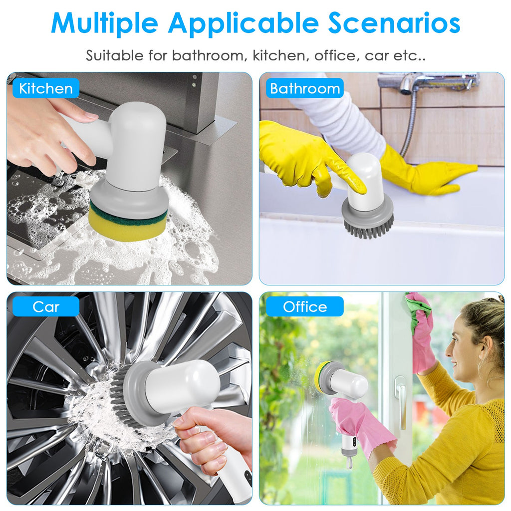 Le Monde Tech Electric Cleaning Brush Rechargeable White