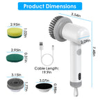 Le Monde Tech Electric Cleaning Brush Rechargeable White