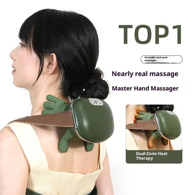 Le Monde Tech Massager for the Neck 4D Humanoid Design Green YCY 701 Spray Paint