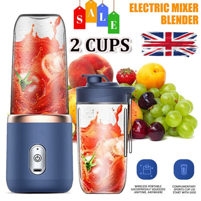 Le Monde Tech Portable Blender 2 Cups Blue