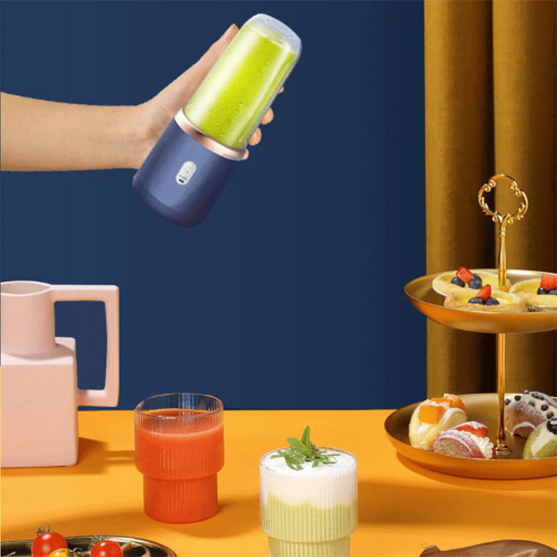 Le Monde Tech Portable Blender 2 Cups Blue