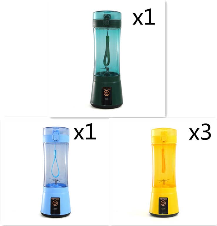 Le Monde Tech Portable Blender with USB Rechargeable 380ml Blue Set22 USB