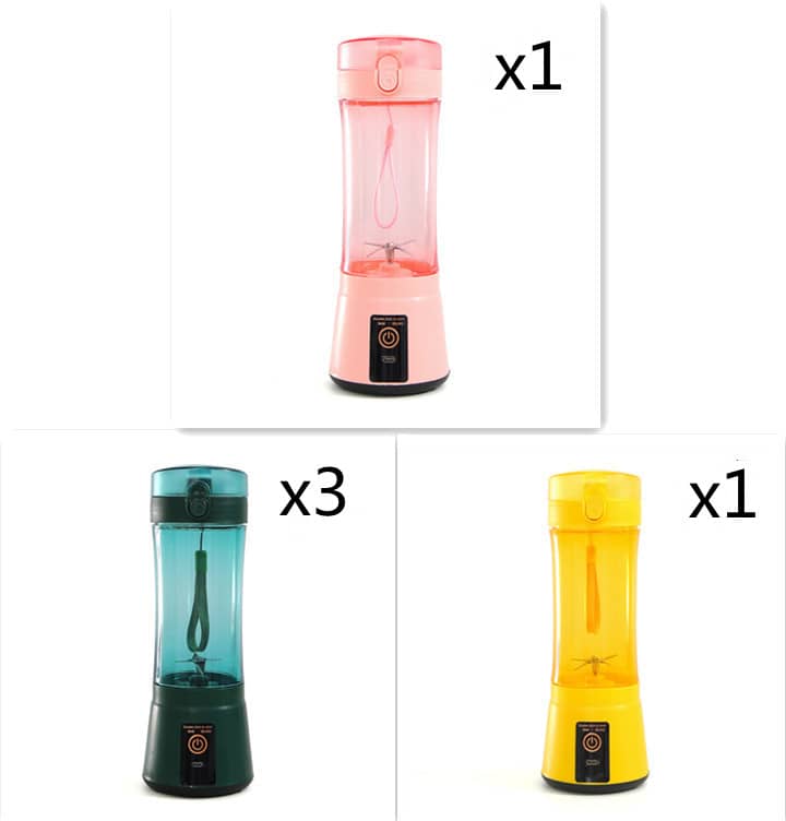 Le Monde Tech Portable Blender with USB Rechargeable 380ml Blue Set10 USB