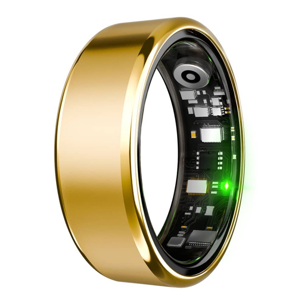 Le Monde Tech Smart Ring for Health Tracking Gold Gold
