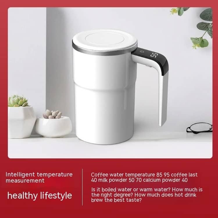 Le Monde Tech Stainless Steel Mug for Coffee with Lid White USB
